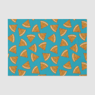 Papel De Seda Padrão com fatia de trimestres laranja