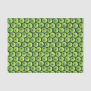 Papel De Seda Padrão com Maçãs Verdes