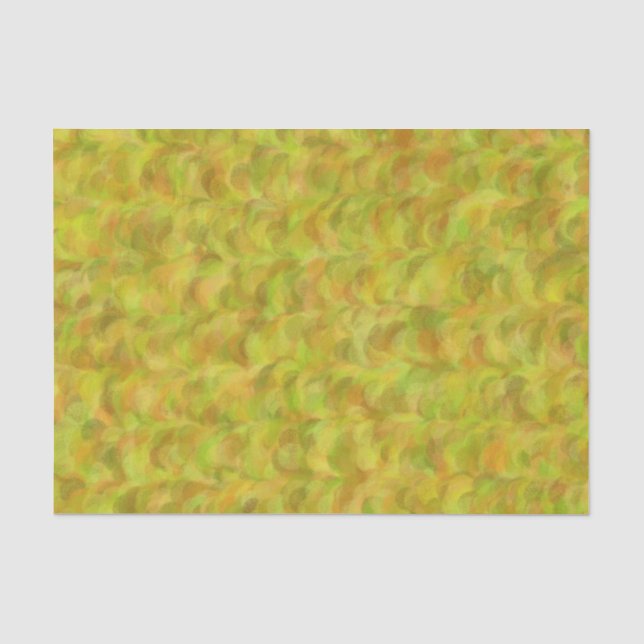 Papel De Seda Padrão contínuo abstrato verde-amarelo (Frente )