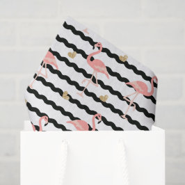 Papel De Seda Padrão contínuo de flamingo rosa fofo