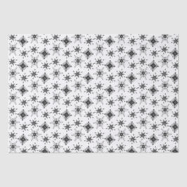 Papel De Seda Padrão contínuo de flocos de neve pretos de Natal