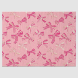 Papel De Seda Padrão contínuo de laço rosa coquete com listras
