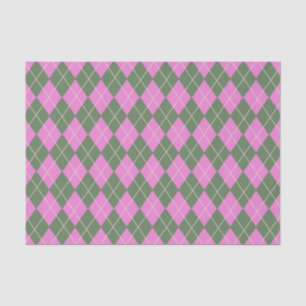 Papel De Seda Padrão Cor-de-rosa-do-prequete e Estilo Verde