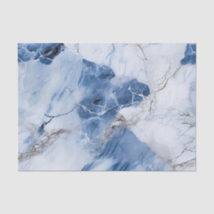 Papel De Seda padrão costeiro abstrato de mármore azul