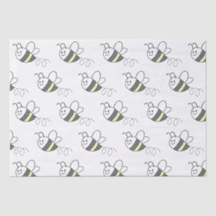 Papel De Seda Padrão Cruzado Imprimir Cute Bee Shower