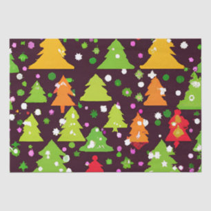 Papel De Seda Padrão da árvore de Natal