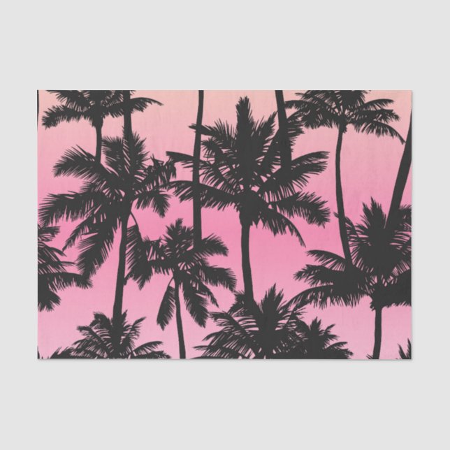 Papel De Seda Padrão da árvore Palm (Frente )