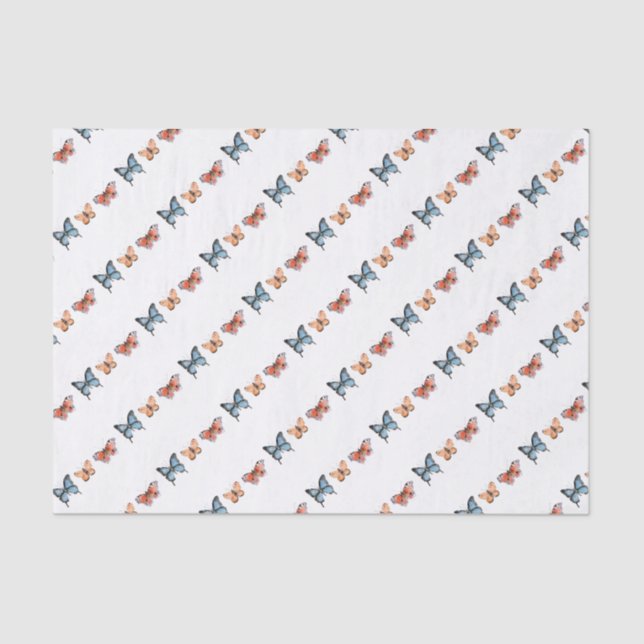 Papel De Seda Padrão da borboleta (Frente )