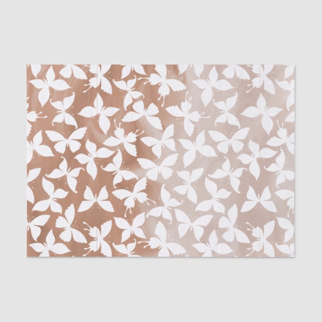 Papel De Seda Padrão da borboleta da mariposa (Frente )