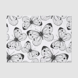 Papel De Seda Padrão da borboleta de repolho