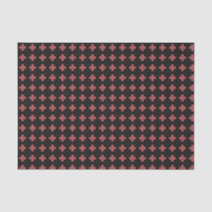 Papel De Seda Padrão da Cruz Ocidental Vermelho Russo Negrito Ru
