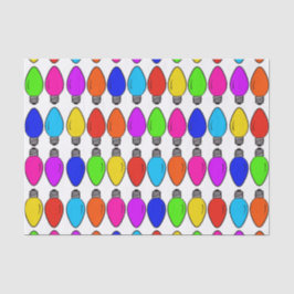 Papel De Seda Padrão das lâmpadas de Natal