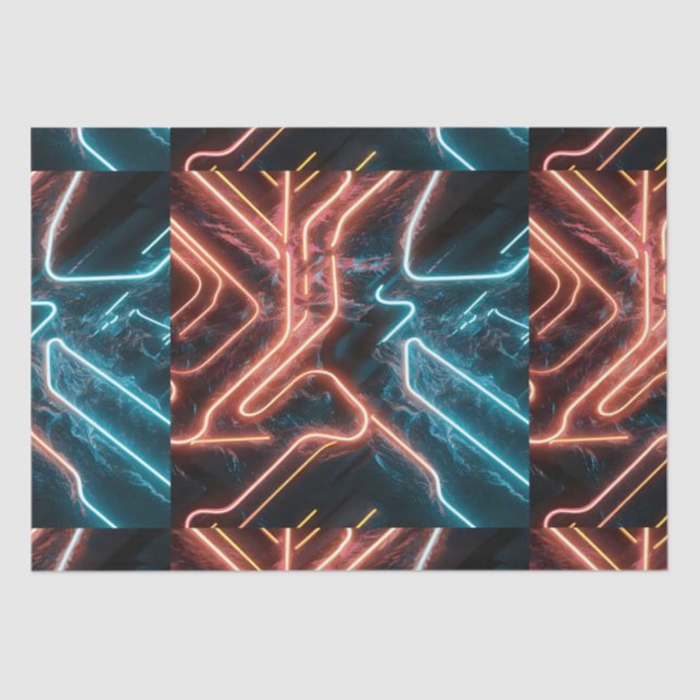 Papel De Seda Padrão das luzes neosas (Frente )