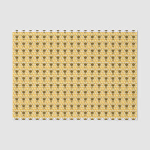 Papel De Seda Padrão de abelha engraçada de desenho