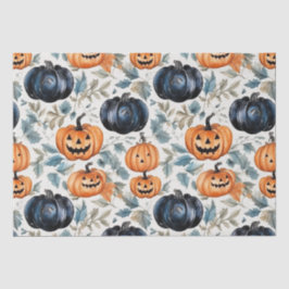 Papel De Seda Padrão de Abóbora do Halloween