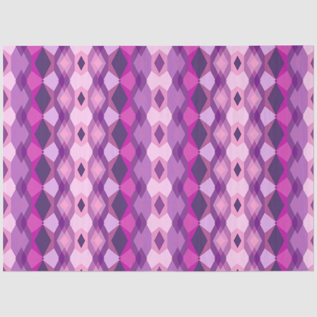 Papel De Seda Padrão de abstrato cor-de-rosa e roxo (Frente )
