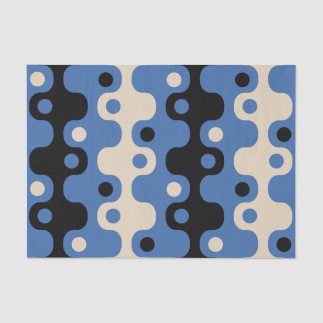 Papel De Seda Padrão de Abstrato de Futurística Retroativa (Frente )