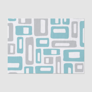 Papel De Seda Padrão de Abstrato de Moderno do meio século