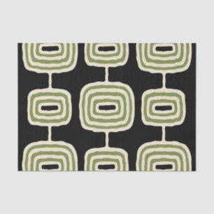 Papel De Seda Padrão de Abstrato de Moderno do meio século