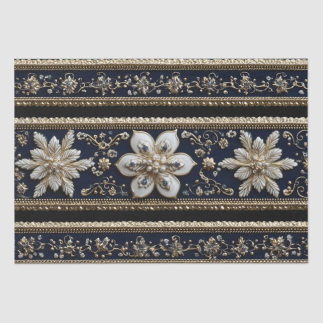 Papel De Seda Padrão de Abstrato de Natal (Frente )