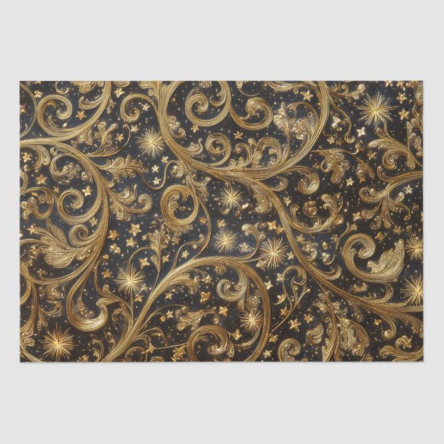 Papel De Seda Padrão de Abstrato de Natal (Frente )