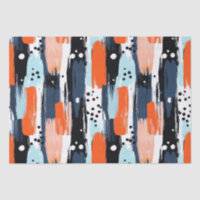 Padrão de Abstrato de Traços de Laranja Azul