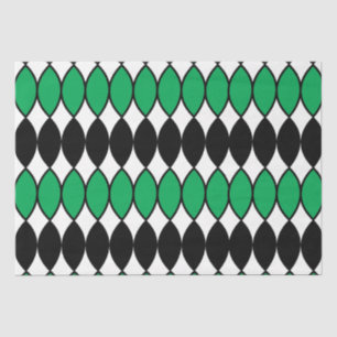 Papel De Seda Padrão de Abstrato verde preto