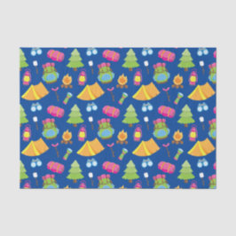 Papel De Seda Padrão de acampamento de verão bonito