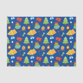 Papel De Seda Padrão de acampamento de verão bonito