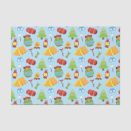 Papel De Seda Padrão de acampamento de verão bonito