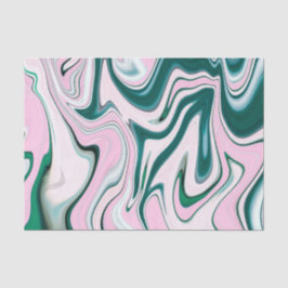 Papel De Seda Padrão de Ágata Verde e Rosa