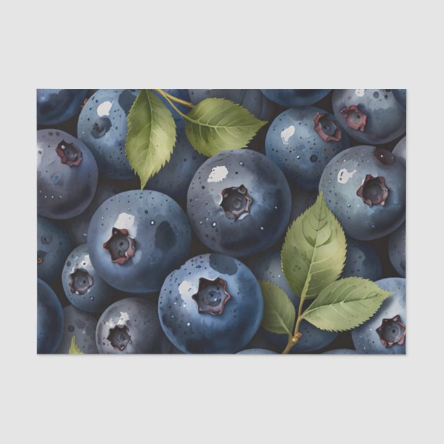 Papel De Seda Padrão de Airelas de Aquarela Espalhada (Frente )