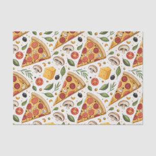 Papel De Seda Padrão de Amante de Pizza Pepperoni - Festa de Piz