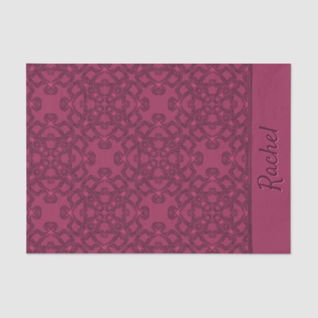 Papel De Seda Padrão de amora personalizado (Frente )