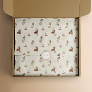 Papel De Seda Padrão de Anel de Cavalo Vintage