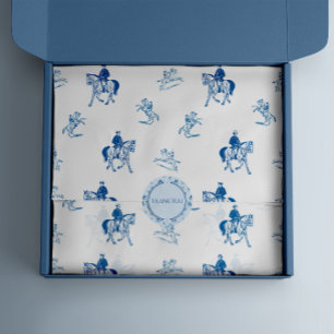 Papel De Seda Padrão de Anel de Cavalo Vintage
