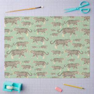 Papel De Seda Padrão de Animal da Selva Jaguar