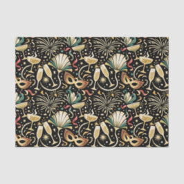 Papel De Seda Padrão de Ano Novo Roaring Twenties de Mascarada