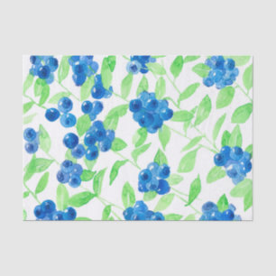 Papel De Seda Padrão de aquarela de amora