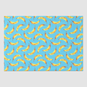 Papel De Seda Padrão de Aquarela de Bananas