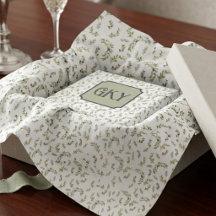 Padrão de aquarela de oliveira Monogram Country Ch