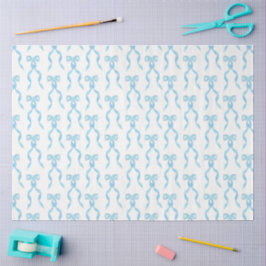 Papel De Seda Padrão de Arco Azul Aquarela Chique