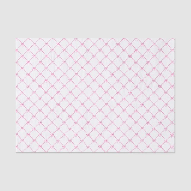 Papel De Seda Padrão de Arco de Fita rosa de pré-disquete de aqu (Frente )