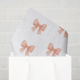 Papel De Seda Padrão de Arco em Aquarela Coral/Rosal