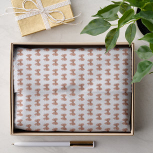 Papel De Seda Padrão de arco gingham castanho