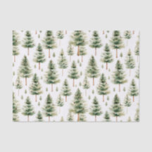 Padrão de Árvore de Natal de Aquarela