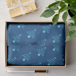 Papel De Seda Padrão de árvore de Natal de estrelas-do-mar
