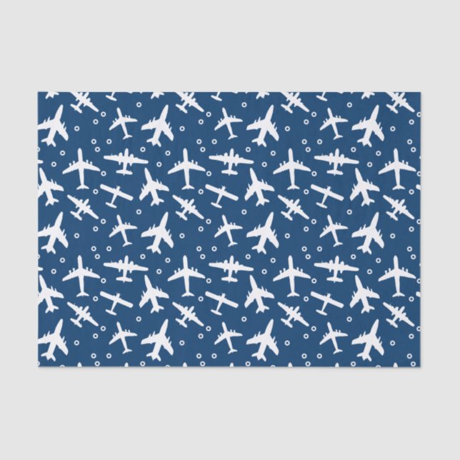 Papel De Seda Padrão de Avião Ameaçado pela Aviação Azul (Frente )