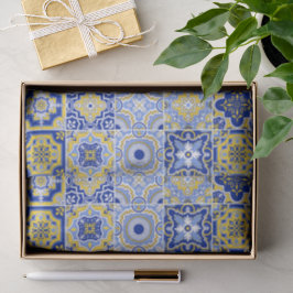 Papel De Seda Padrão de Azulejos Portugueses 