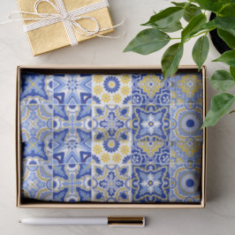 Papel De Seda Padrão de Azulejos Portugueses 